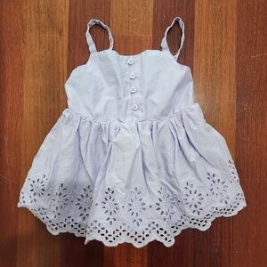 Girls GAP Lilac Eyelet Peplum Top | Size 5 Years